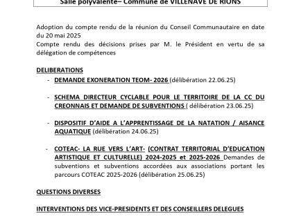 conseil communautaire