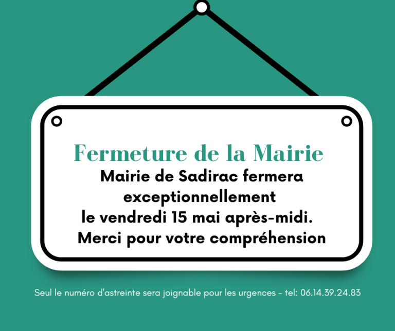 fermeture mairie
