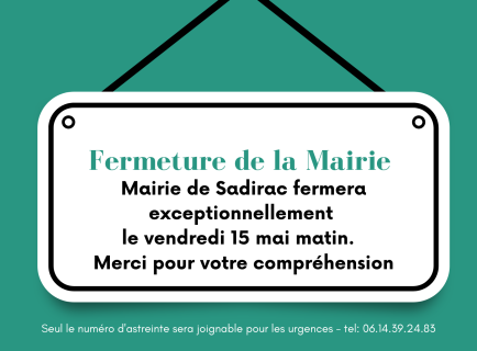 fermeture mairie