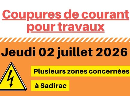 Coupure d'électricité 02/07/2026