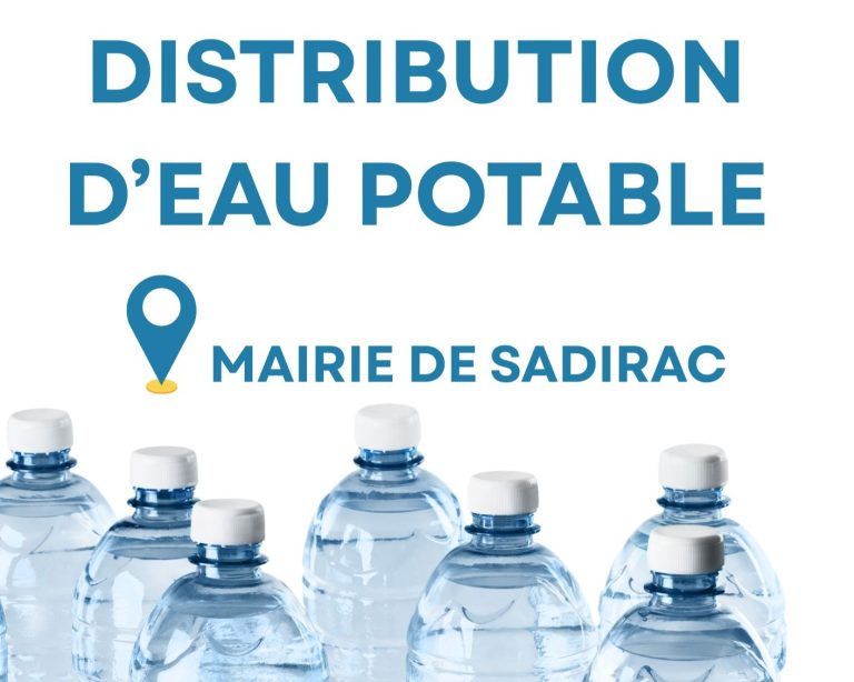 Distribution d'eau potable à la Mairie de Sadirac