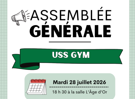 Assemblée générale USS Gym mardi 28 2026 - 18H30 - Salle de l'Âge d'Or