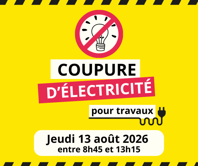 Coupure d'électricité 13 août 2026