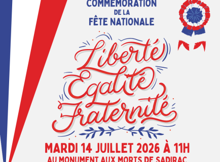 Commémoration de la fête nationale - 14 JUILLET 2026