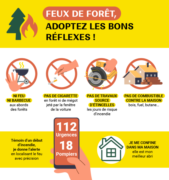 Adoptez les bons gestes - risque de feux de forêt