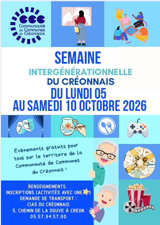 Semaine intergénérationnelle du Créonnais