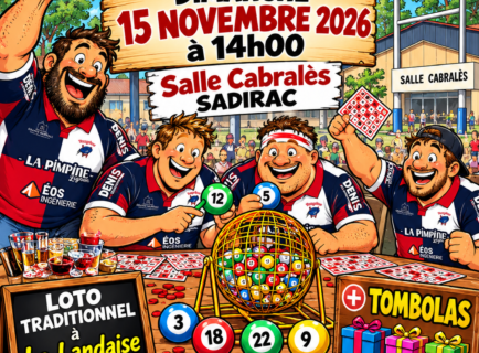 Affiche rugby festive Super Loto 15 novembre