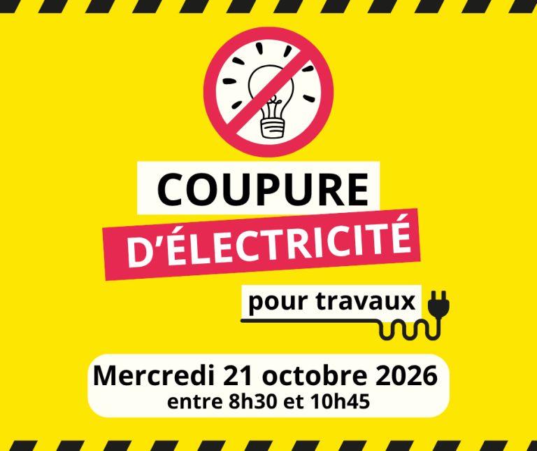 Annonce coupure courant le 21 octobre