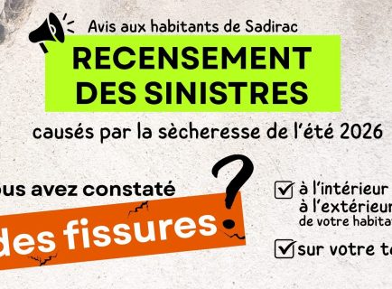 Recensement des sinistres liésà la sécheresse avant le 6 décembre 2026