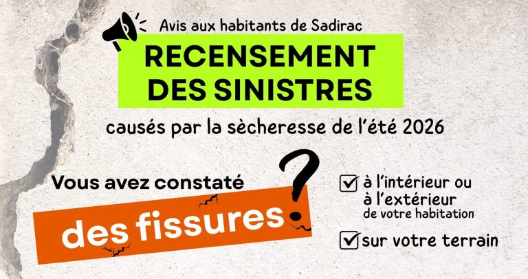 Recensement des sinistres liésà la sécheresse avant le 6 décembre 2026